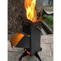 휴대용 로켓 스토브 접이식 화목 우드 캠핑 난방, 접이식 휴대용 로켓스토브 무게 5kg 접이식