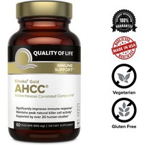 AHCC 표고버섯균사체 500mg 60캡슐 x 1통 키노코골드