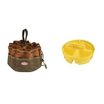 Bucket Boss 낙하산 가방 Small Parts Bag in Brown 25001 Stacker Organizer Organization (15051) Yellow, 낙하산 가방 + 부품 주최자