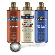 기라델리 - 카라멜 & 화이트초콜릿 & 씨솔트 카라멜 소스 454g 3종 & 스푼
