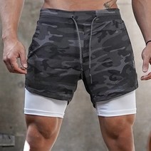 월드마켓 이중 트레이닝복 반바지 헬스스포츠 짐웨어 빅사이즈