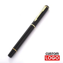 메탈 볼펜 젤펜 수성 펜 광고 서명 커스텀 로고 글자 새김 이름 문구 도매, Black, CHINA, black gold