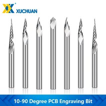 PCB 조각 비트 3.175mm 생크 V 모양 조각 비트 10-90 도 카바이드 CNC 라우터 비트 팁 0.1 0.2 0.3mm 3D 밀링 커터, CN, 4mmx60Dx0.3, CN