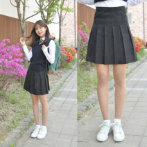 업타운걸스 Se 교복몰 백합 주름 치마 블랙 전체 교복 스쿨 룩 예