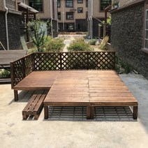 조립식 평상 들마루 diy 야외 옥상 방부목 데크 테이블 원목, 1㎡, 100x30x36 계단단일 소나무