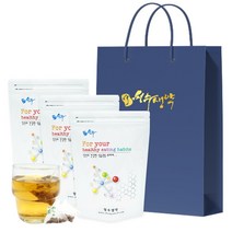 어진향차 50T+둥굴레차 50T+볶은맥문동 50T 삼각티백 150개 3종 부모님 효도선물, 매일더조은 선물세트 3종(쇼핑백포함)