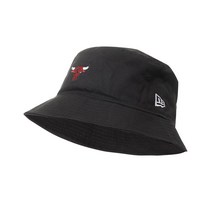 NEW ERA 뉴에라 NBA 팀 탭 테이퍼드 시카고 불스 버킷 모자 블랙 60222505, S, Black_S