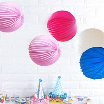 종이벌룬 종이꽃 페이퍼벌룬 홈파티 2P 꽃볼 종이풍선 벽장식 폼폼 백일잔치 돌잔치