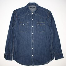 1771.유니클로 데님 솔리드 청남방셔츠/정품/남성 L