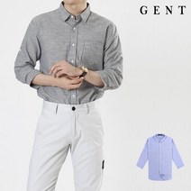 겐트옴므 남성용 미들 스트라이프 7부셔츠 GS9201C