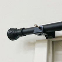 편한리빙 못없이 다는 커튼봉 브라켓 + 25mm커튼봉 세트, 블랙 190~300cm