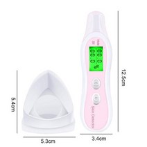 피부수분 측정기 홈케어 마사지 재사용 가능한 피부 수분 감지 테스터 LCD 화면 여성용 남성용 스킨 케어 미용 도구 얼굴 기기, WHITE+이스라엘