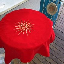 NR 타로 스프레드천 레드 퍼플 블랙 카드 테이블 깔개 천, 1.태양레드