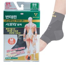 반테린코와서포터 보호대 부위별 테이핑기능 압박용밴드, 발목/블랙