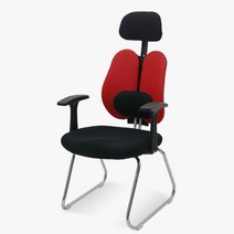 체어포커스 스쿨 듀얼 요추 헤더형 인조가죽 의자 CW-FM, 레드