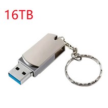 16TB/500G 실제 용량 스테인레스 스틸 로테이션 USB 플래시 드라이브 펜 USB3.0 메모리 카드 디스크 스틱, 16TB