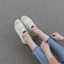 [쥬드] 슬립온같은 편안함 엔터 천연소가죽 밴딩 운동화
