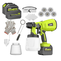 MWG 무선 전기 스프레이건 분체도장 페인트 분무기 후끼, 옵션4- 프리미엄 15c 배터리 노즐 5in1, 1개