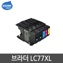 브라더 LC77XL MFC-J5910DW MFC-J6710DW MFC-J6510DW MFC-J6910DW 비정품잉크, 1개, LC77XL 빨강