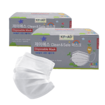 제이에스 국산 KF-AD 비말차단 마스크, 25개, 2개, KF-AD 제이에스 소형 3겹화이트 마스크(25매X2)