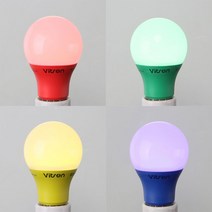 LED 칼라전구 벌브 색조명 색전구 색벌브 비츠온 8W 칼라램프, GREEN