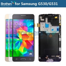 삼성 호환 갤럭시 그랜드 프라임 G531 G531F SM-G531F G531H LCD 디스플레이 프레임 터치 스크린 디지타이저 어셈블리 G530, [08] G532 No Frame White