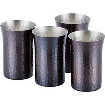 평화 프레이즈 츠바메 산조 장인 일이 낳는 엄선한 도구 순동 컵 260ml 4Pcs 주석 도금 술기 일본제 장미(타쿠미야) TY-064