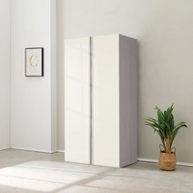 모젤리가구 하이그로시 긴문 옷장 800, 이불장, 화이트그레이