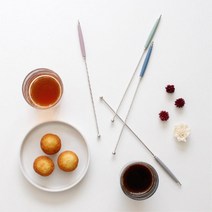 엣지 실버 스텐 음료 칵테일 스틱 머들러 상담실 티소품 홈파티 홈바도구, 1개, 다크그린