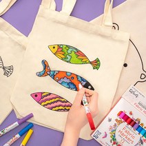 민화샵 신발주머니 꾸미기(10개묶음) 에코백 DIY 나만의 가방 색칠하기