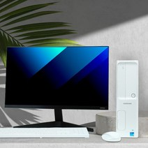 삼성전자 데스트탑5 + 삼성전자 27인치 모니터 패키지 (펜티엄 G7400), 화이트, 램16GB+SSD1000GB, A-A24AW+27인치모니터