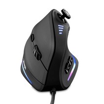 스타크래프트마우스 서든어택 버티컬 손목보호 ZELOTES 수직 게임용 마우스 유선 RGB 인체 공학적 USB 유선 마우스 프로그래밍 가능한 레이저 마우스 게이머 조이스틱 231, 검은 색, 협동사