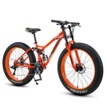 MTB 자전거 산악자전거 입문용mtb 하드테일 풀샥 알루미늄, 7 속도, 26인치, 주황색(스포크 휠)