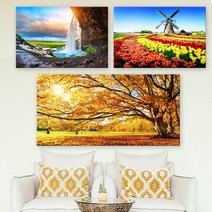 아란아트 북유럽 풍경화 시리즈 대형 캔버스액자, 02.긴가로형 중형 90x60(cm)