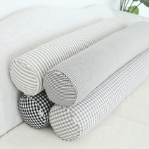 디케이홈 순면 모던 원형 롱쿠션&바디필로우 커버, 스트라이프 슬림(솜포함)