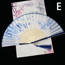 집들이 액자 장식 인테리어 소품 이색 선물빈티지 스타일 실크 중국 접는 팬 일본 패턴, e, 씨엔