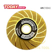 HAYABUSA 하야부사 다이아몬드날 NO.45 4인치 100mm 금색 금속 절단 연마용 그라인더 텅스텐 제거 용접재제거 공구연마 금속연마 일본 일제 카리스툴