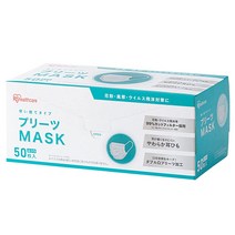 아이리스 오야마 마스크 부직포 주름 마스크 50장입 보통 사이즈 부직포 마스크 일회용 귀가 아프지 않는 PN-NV50L 화이트 화이트