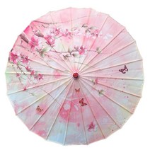 우산 UV 자외선차단 실크 천 여성 일본 벚꽃 고대 무용 장식 중국우산