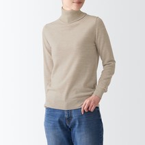 무인양품 여성용 저지 워셔블 터틀넥 스웨터 BAG05ZZZ