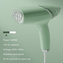 스팀청소기 가전 제품 휴대용 스팀 다리미 의류 건조기 청소기 가정용 전기 1000W, [02] EU, [02] green, green+EU