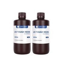 소형 uv프린터 uv평판프린터 Anycubic 3d 수지 거친 수지 유연한 고인성 강도, -- 2pcs 1kg 흰색