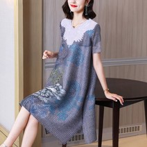 엄마옷 봄 여름 여성 원피스 중년여성 50대 60대 마담의류 슬림 no8635