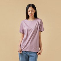 [JAJU/자주] 여 실켓 코튼 반팔 티셔츠_핑크