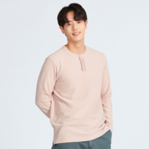지센옴므 남성 솔리드 헨리넥 티셔츠 MCTSL227_PK