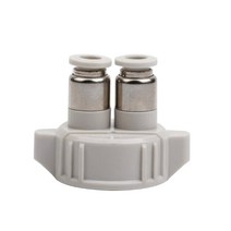 CO2 DIY 반응기 병 캡 수족관 탄소 이산화탄소 시스템 프로 튜브 밸브 게이지 병 캡 키트 수족관 CO2 시스템 VA, 회색 흰색