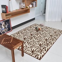 유닉크 본염 지브라 극세사러그 카페트 100X150, 100X150+멀티브라운