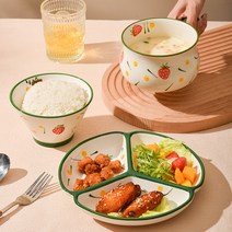 도자기식판 다이어트 소식좌 인스타 촬영용 일식 중식 식당 창업 반찬 나눔 식단조절, 레드 기본+조식밥그릇