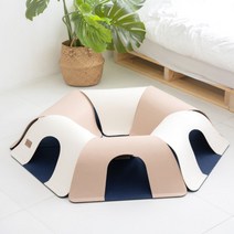 가또페로 지그재그 삼각터널 캣터널 숨숨 고양이 터널 펠트 놀이터, 4pcs, 믹스