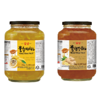 꽃샘 꿀 유자 자몽 생강 레몬 차 2kg 과일 청 목 감기에 좋은 음료, 유자2kg